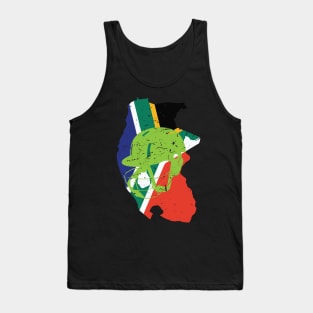 South Africa Cricket Player Batsman Helmet Design Tank Top